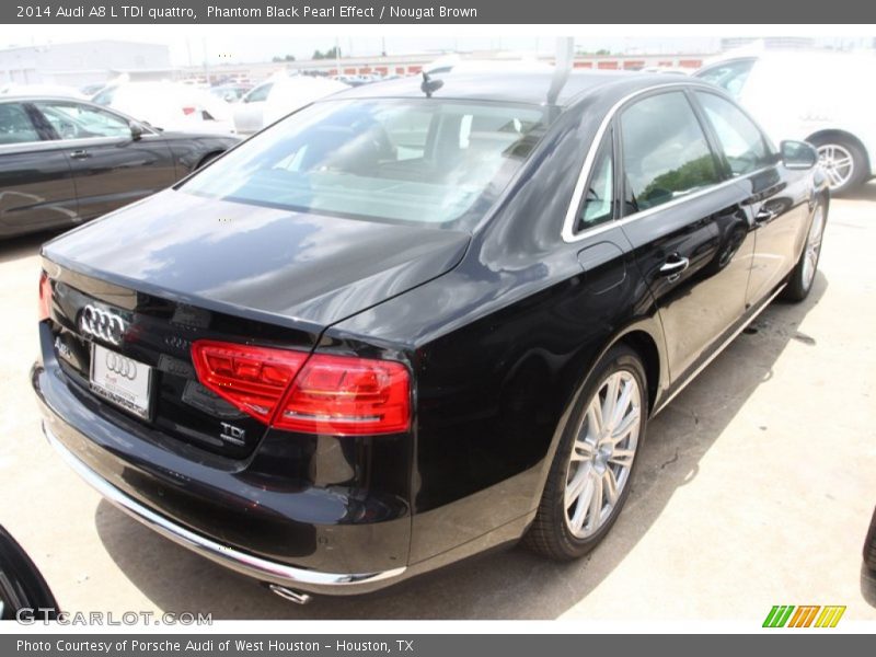 Phantom Black Pearl Effect / Nougat Brown 2014 Audi A8 L TDI quattro