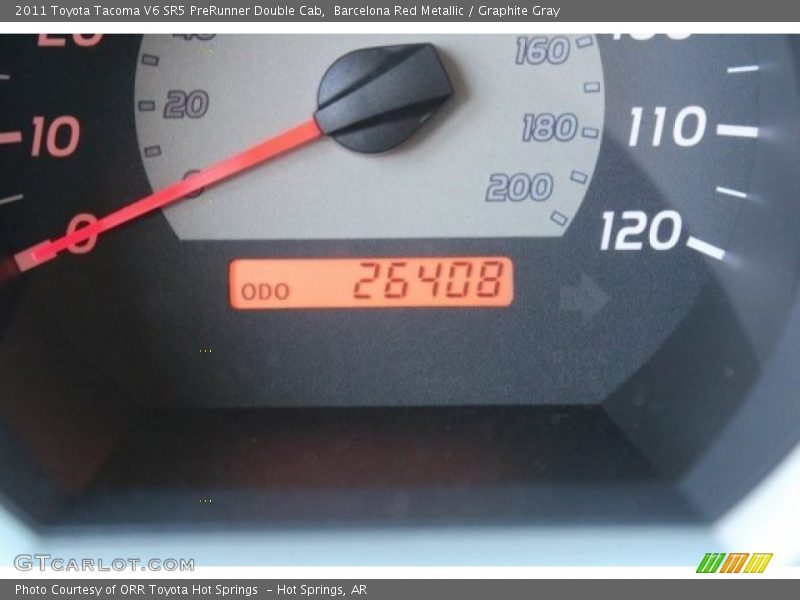 Barcelona Red Metallic / Graphite Gray 2011 Toyota Tacoma V6 SR5 PreRunner Double Cab