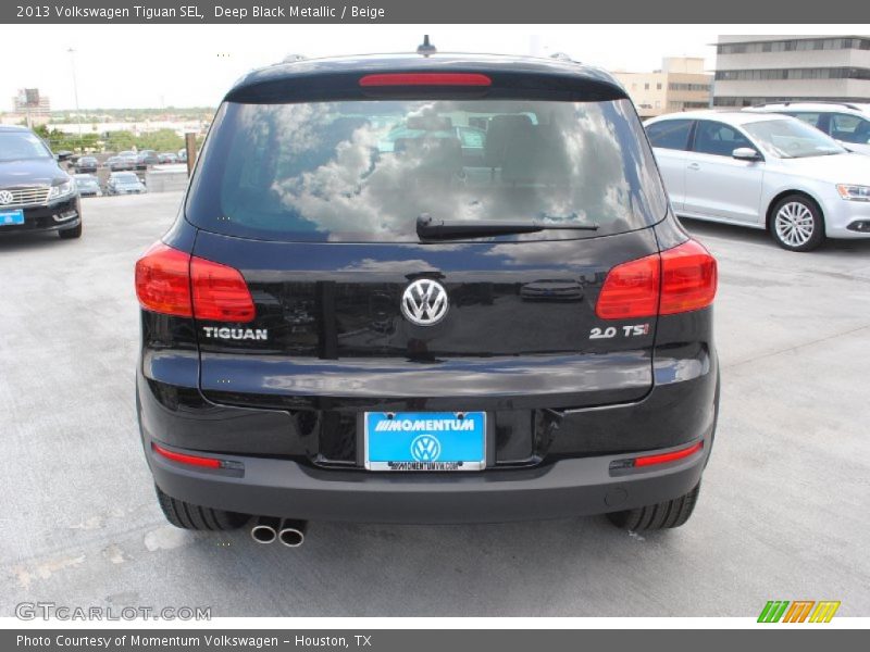 Deep Black Metallic / Beige 2013 Volkswagen Tiguan SEL
