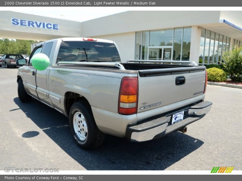 Light Pewter Metallic / Medium Oak 2000 Chevrolet Silverado 1500 LS Extended Cab