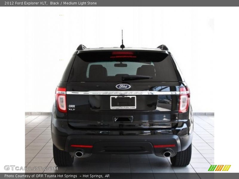 Black / Medium Light Stone 2012 Ford Explorer XLT