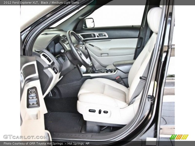 Black / Medium Light Stone 2012 Ford Explorer XLT