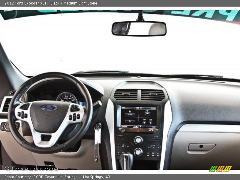 Black / Medium Light Stone 2012 Ford Explorer XLT