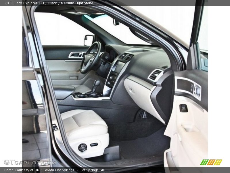 Black / Medium Light Stone 2012 Ford Explorer XLT