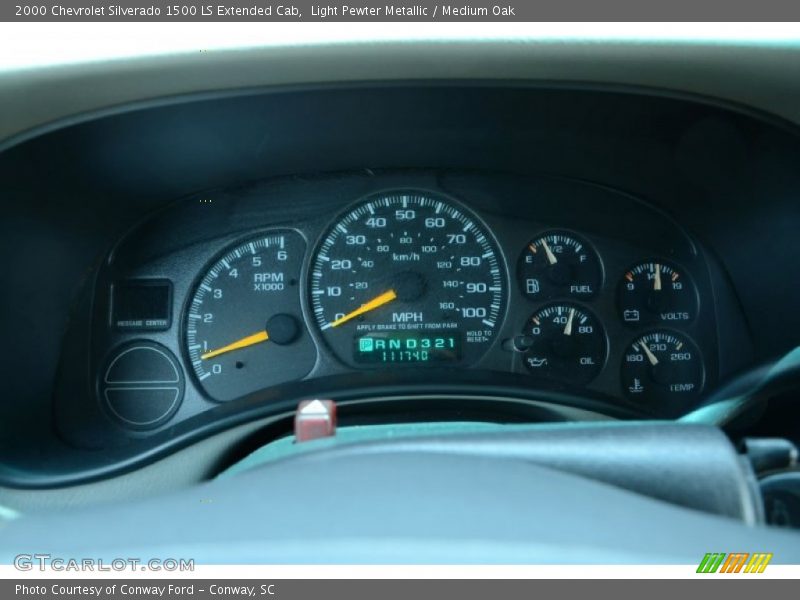  2000 Silverado 1500 LS Extended Cab LS Extended Cab Gauges