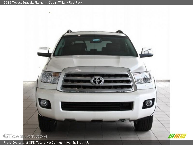 Super White / Red Rock 2013 Toyota Sequoia Platinum
