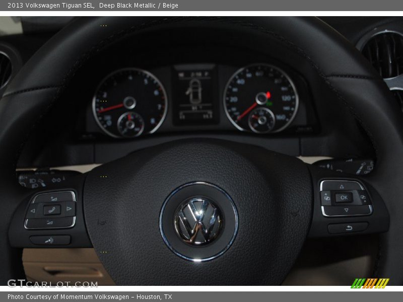 Deep Black Metallic / Beige 2013 Volkswagen Tiguan SEL