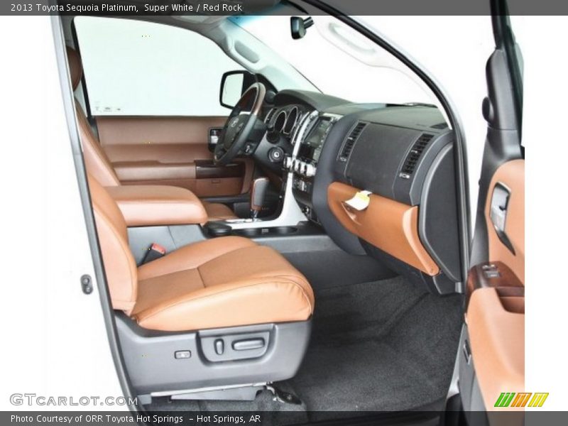 Super White / Red Rock 2013 Toyota Sequoia Platinum