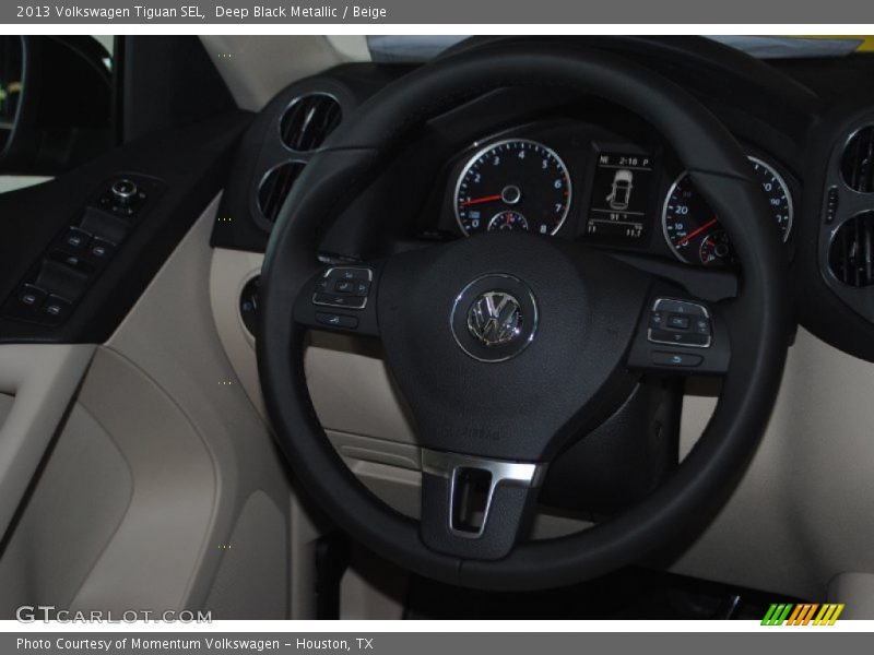 Deep Black Metallic / Beige 2013 Volkswagen Tiguan SEL