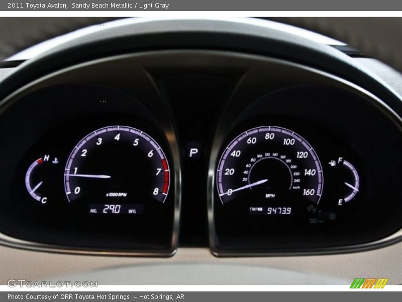Sandy Beach Metallic / Light Gray 2011 Toyota Avalon
