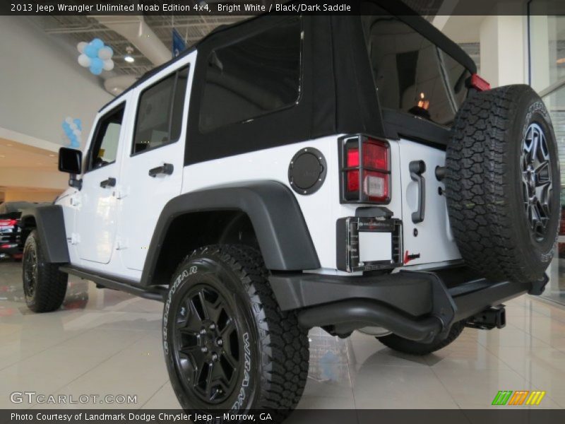 Bright White / Black/Dark Saddle 2013 Jeep Wrangler Unlimited Moab Edition 4x4