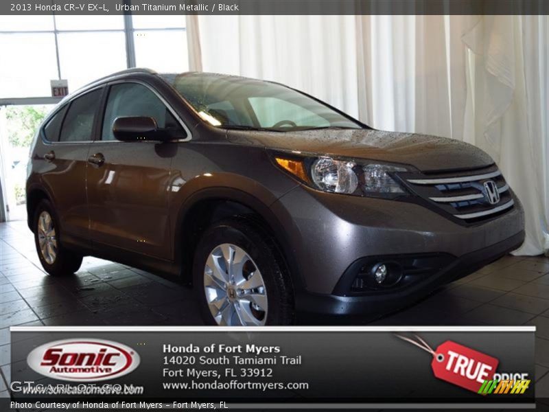 Urban Titanium Metallic / Black 2013 Honda CR-V EX-L