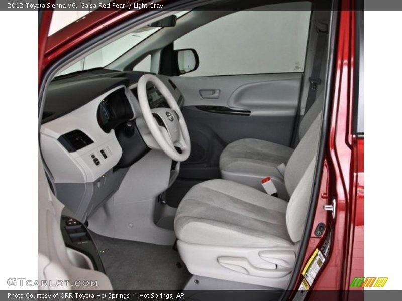 Front Seat of 2012 Sienna V6