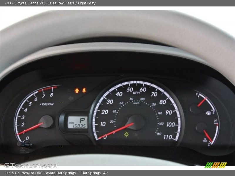  2012 Sienna V6 V6 Gauges