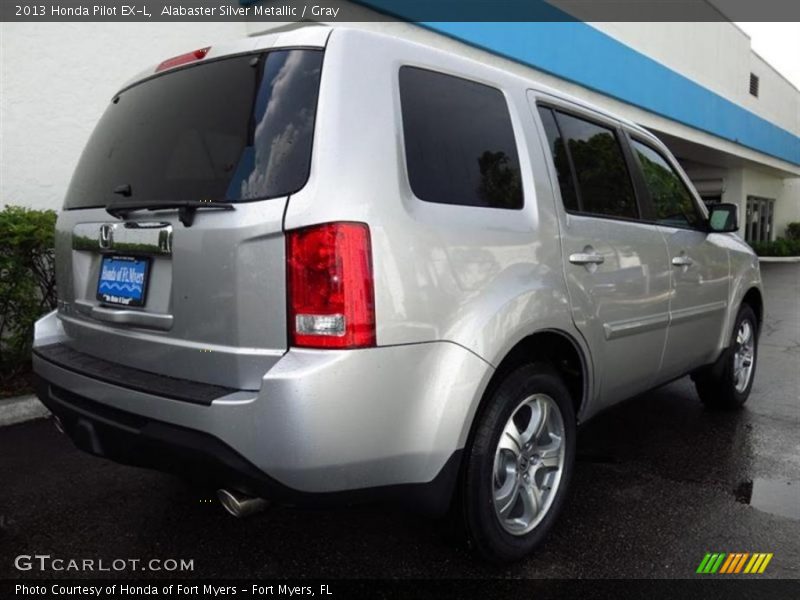Alabaster Silver Metallic / Gray 2013 Honda Pilot EX-L