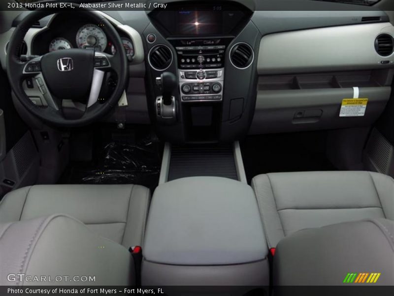 Alabaster Silver Metallic / Gray 2013 Honda Pilot EX-L