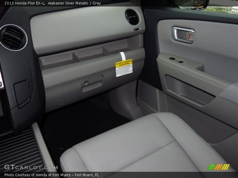 Alabaster Silver Metallic / Gray 2013 Honda Pilot EX-L