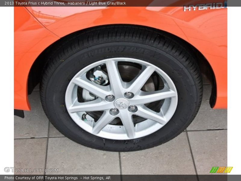 Habanero / Light Blue Gray/Black 2013 Toyota Prius c Hybrid Three