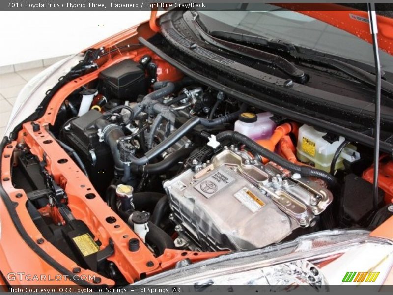 Habanero / Light Blue Gray/Black 2013 Toyota Prius c Hybrid Three