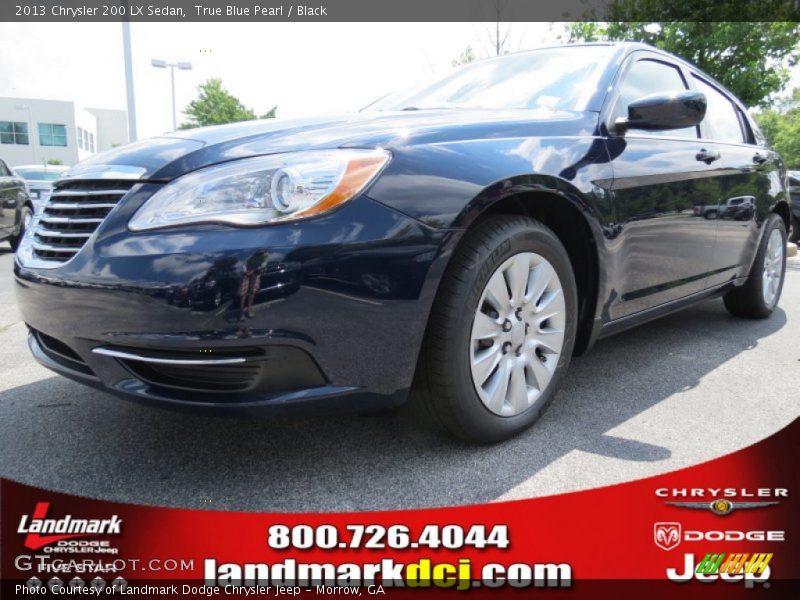 True Blue Pearl / Black 2013 Chrysler 200 LX Sedan