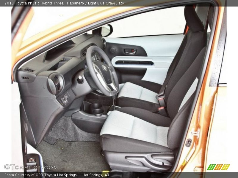 Habanero / Light Blue Gray/Black 2013 Toyota Prius c Hybrid Three