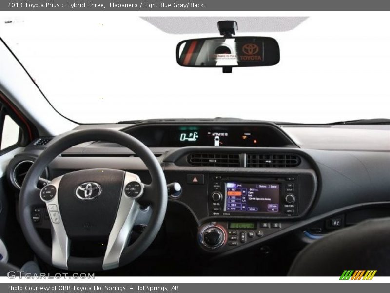 Habanero / Light Blue Gray/Black 2013 Toyota Prius c Hybrid Three