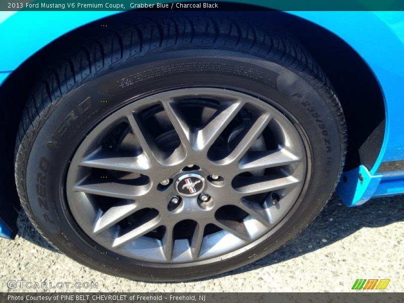 Grabber Blue / Charcoal Black 2013 Ford Mustang V6 Premium Coupe