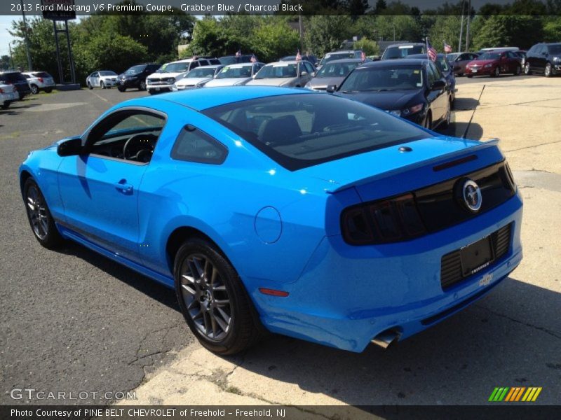 Grabber Blue / Charcoal Black 2013 Ford Mustang V6 Premium Coupe