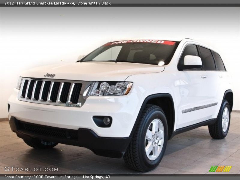 Stone White / Black 2012 Jeep Grand Cherokee Laredo 4x4