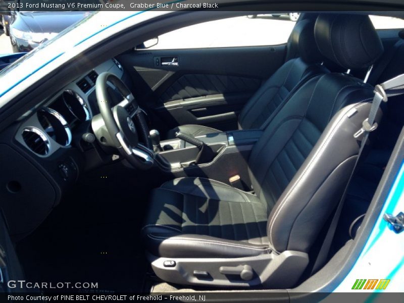 Grabber Blue / Charcoal Black 2013 Ford Mustang V6 Premium Coupe