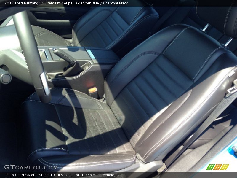 Grabber Blue / Charcoal Black 2013 Ford Mustang V6 Premium Coupe