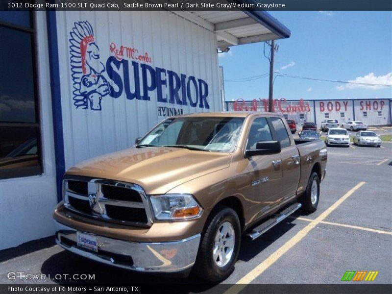 Saddle Brown Pearl / Dark Slate Gray/Medium Graystone 2012 Dodge Ram 1500 SLT Quad Cab