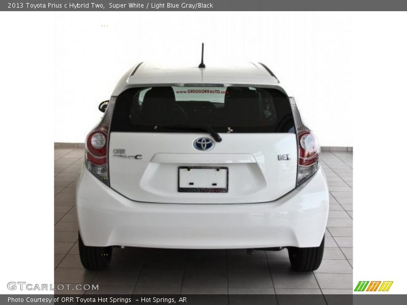 Super White / Light Blue Gray/Black 2013 Toyota Prius c Hybrid Two