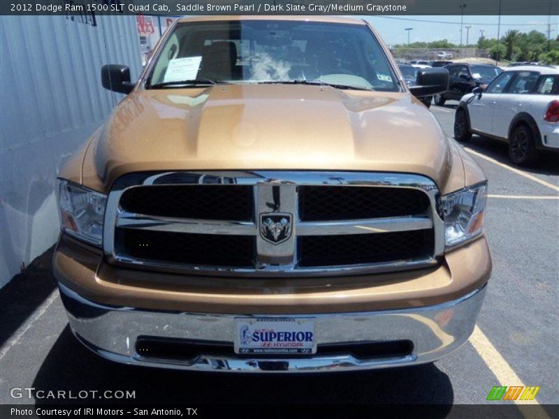 Saddle Brown Pearl / Dark Slate Gray/Medium Graystone 2012 Dodge Ram 1500 SLT Quad Cab