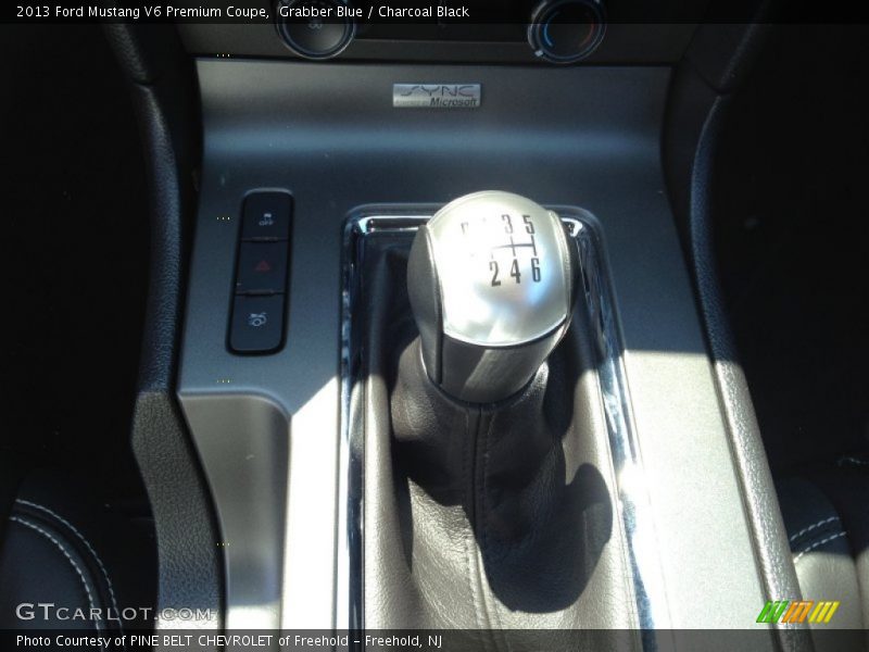 Grabber Blue / Charcoal Black 2013 Ford Mustang V6 Premium Coupe