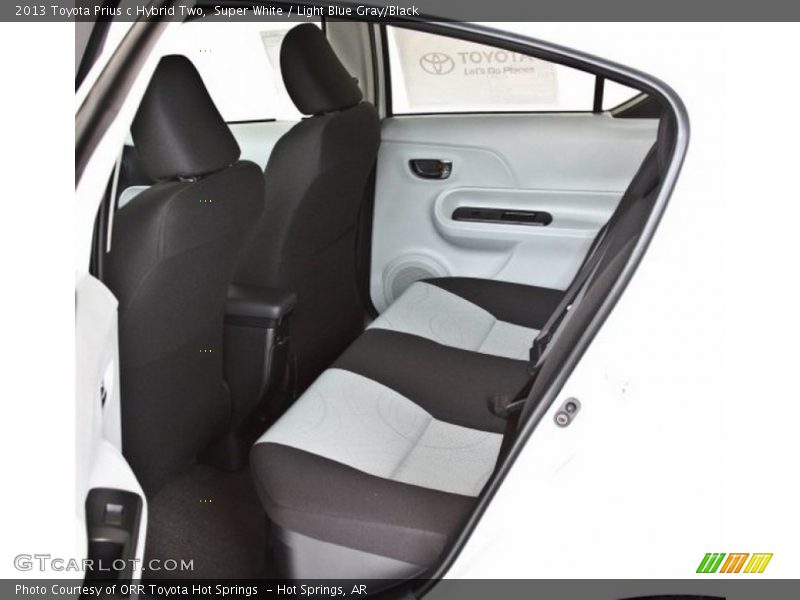 Rear Seat of 2013 Prius c Hybrid Two
