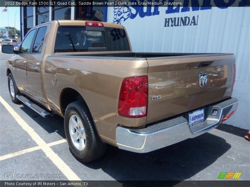 Saddle Brown Pearl / Dark Slate Gray/Medium Graystone 2012 Dodge Ram 1500 SLT Quad Cab