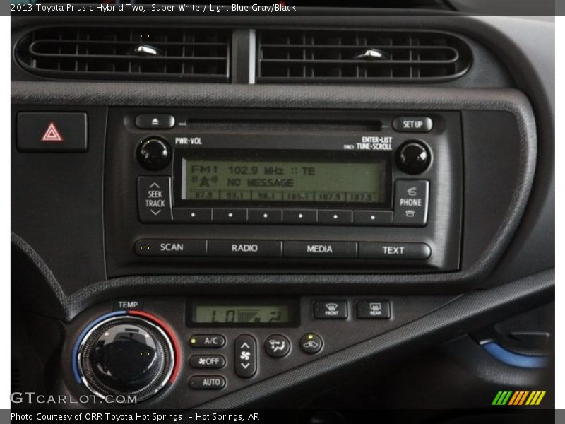 Controls of 2013 Prius c Hybrid Two