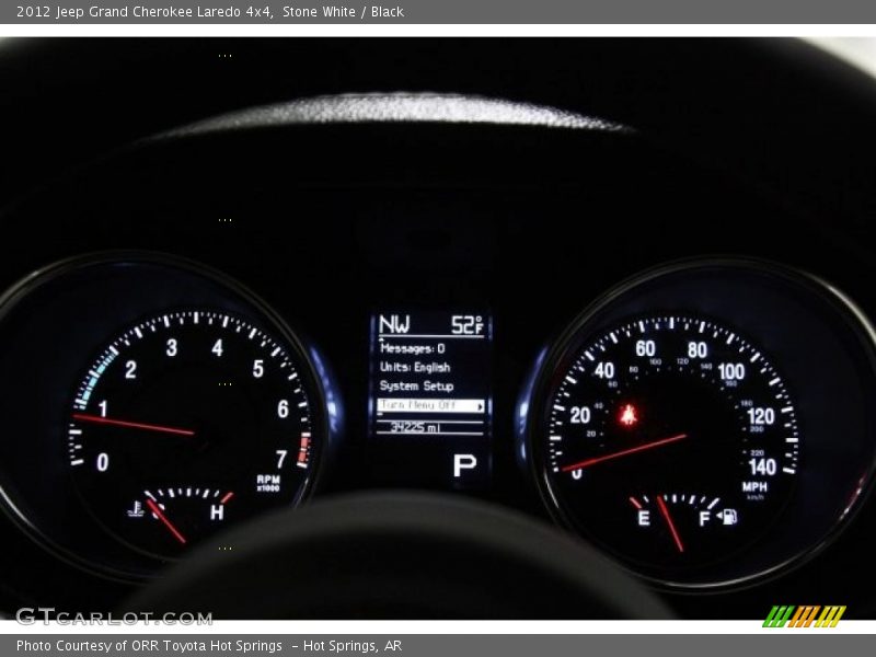 Stone White / Black 2012 Jeep Grand Cherokee Laredo 4x4