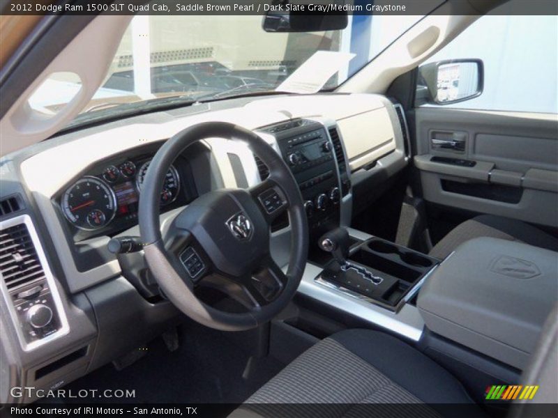 Saddle Brown Pearl / Dark Slate Gray/Medium Graystone 2012 Dodge Ram 1500 SLT Quad Cab