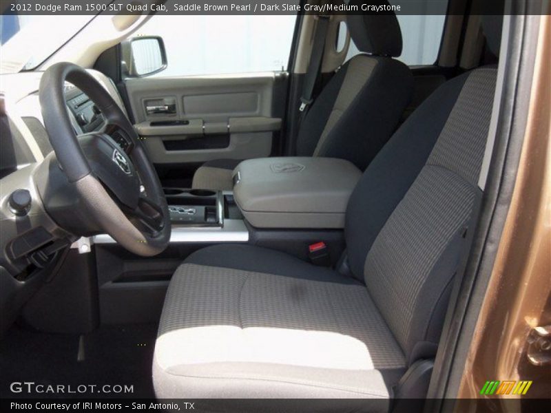 Saddle Brown Pearl / Dark Slate Gray/Medium Graystone 2012 Dodge Ram 1500 SLT Quad Cab