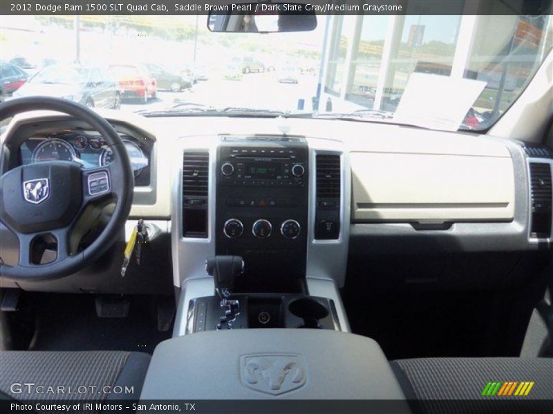 Saddle Brown Pearl / Dark Slate Gray/Medium Graystone 2012 Dodge Ram 1500 SLT Quad Cab
