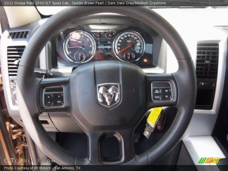 Saddle Brown Pearl / Dark Slate Gray/Medium Graystone 2012 Dodge Ram 1500 SLT Quad Cab