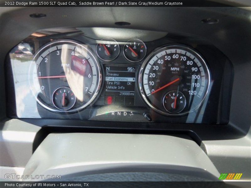 Saddle Brown Pearl / Dark Slate Gray/Medium Graystone 2012 Dodge Ram 1500 SLT Quad Cab