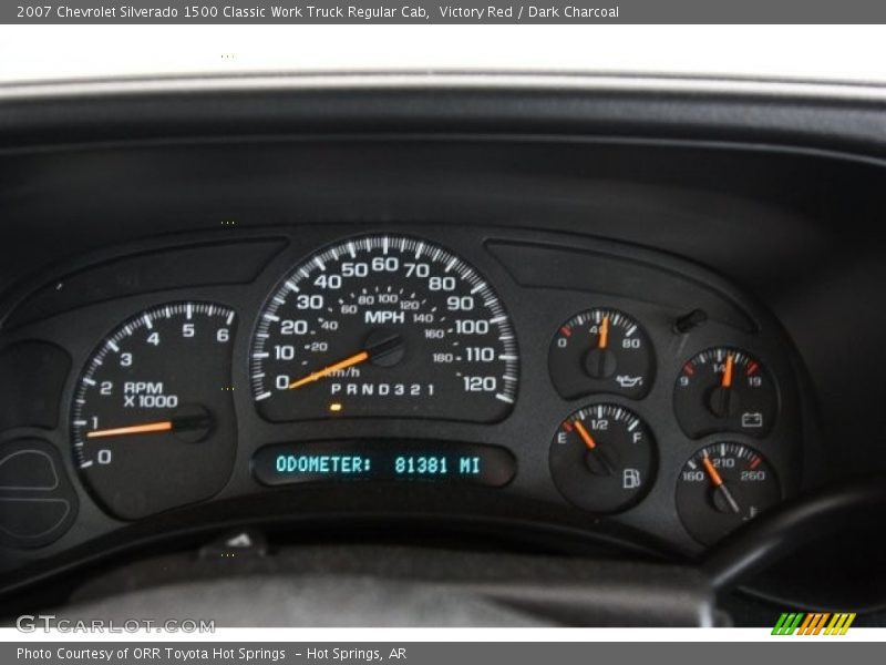  2007 Silverado 1500 Classic Work Truck Regular Cab Classic Work Truck Regular Cab Gauges