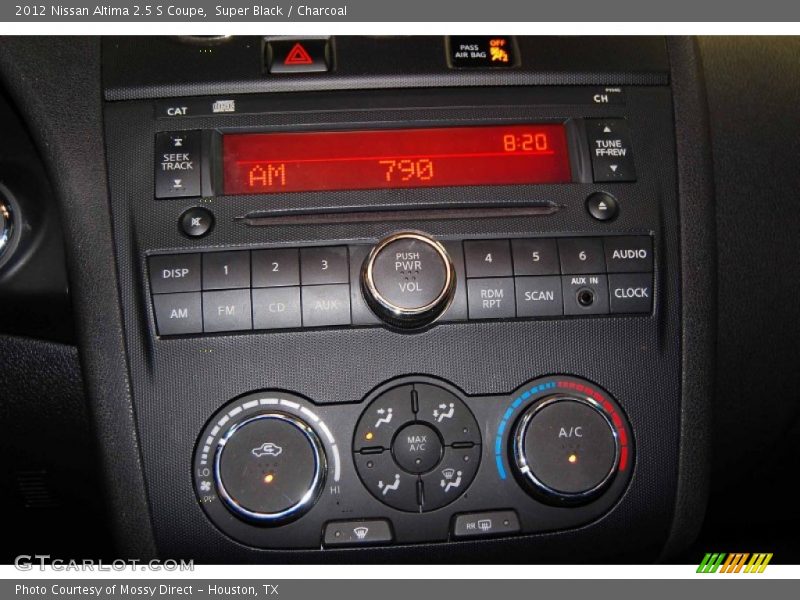 Super Black / Charcoal 2012 Nissan Altima 2.5 S Coupe