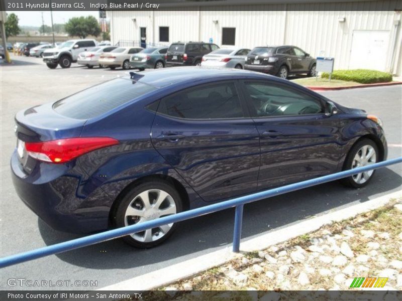Indigo Blue Pearl / Gray 2011 Hyundai Elantra GLS