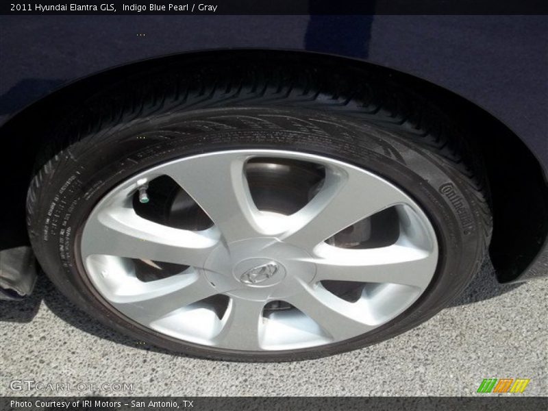 Indigo Blue Pearl / Gray 2011 Hyundai Elantra GLS