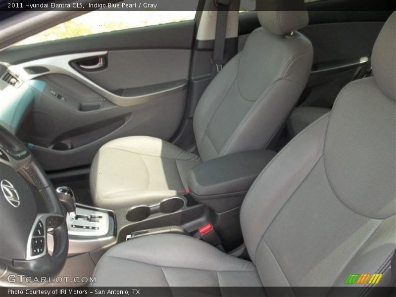 Indigo Blue Pearl / Gray 2011 Hyundai Elantra GLS