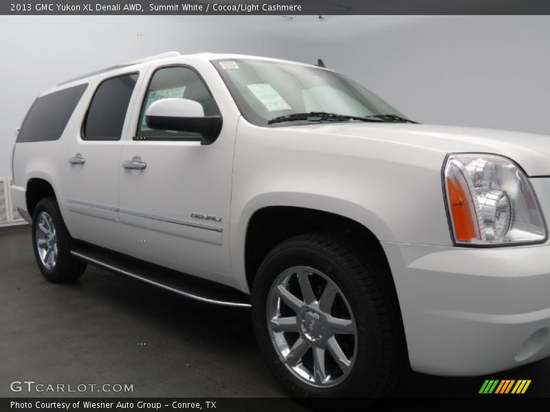 Summit White / Cocoa/Light Cashmere 2013 GMC Yukon XL Denali AWD